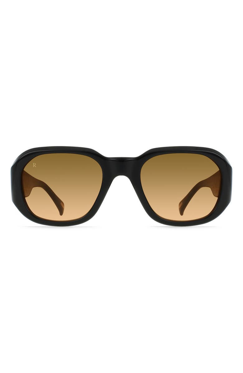 RAEN Zouk Gradient Polarized Square Sunglasses, Main, color, Recycled Black/ Reposado Grad