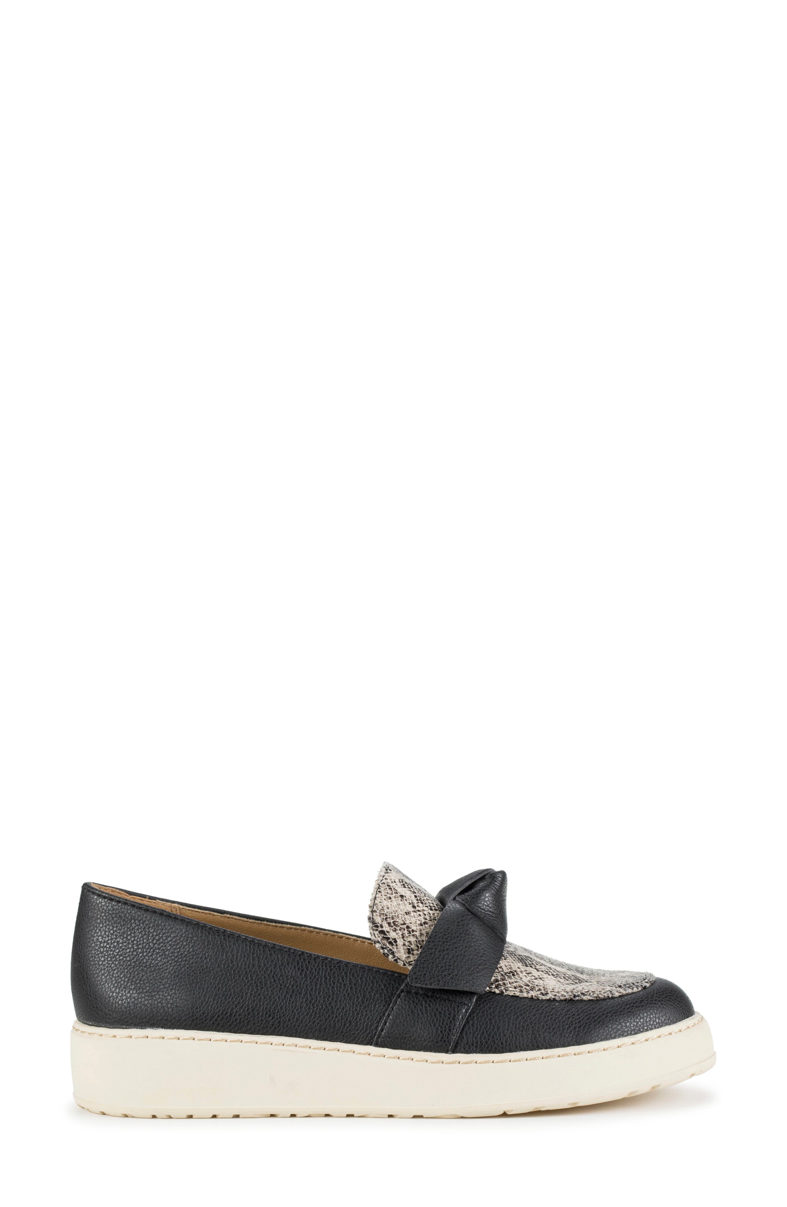 Ferdana Moc Toe Slip-On Loafer, Alternate, color, BLACK SNAKE