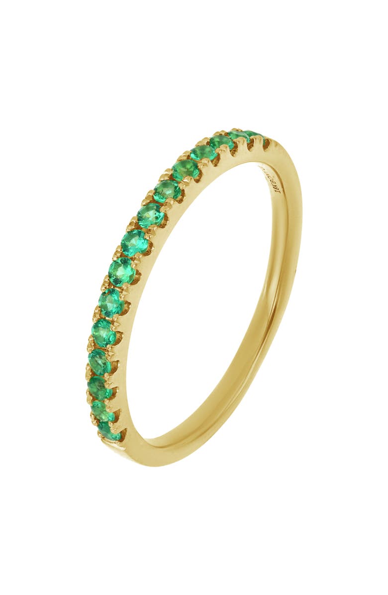 Bony Levy El Mar 18K Yellow Gold Emerald Band Ring, Main, color, 