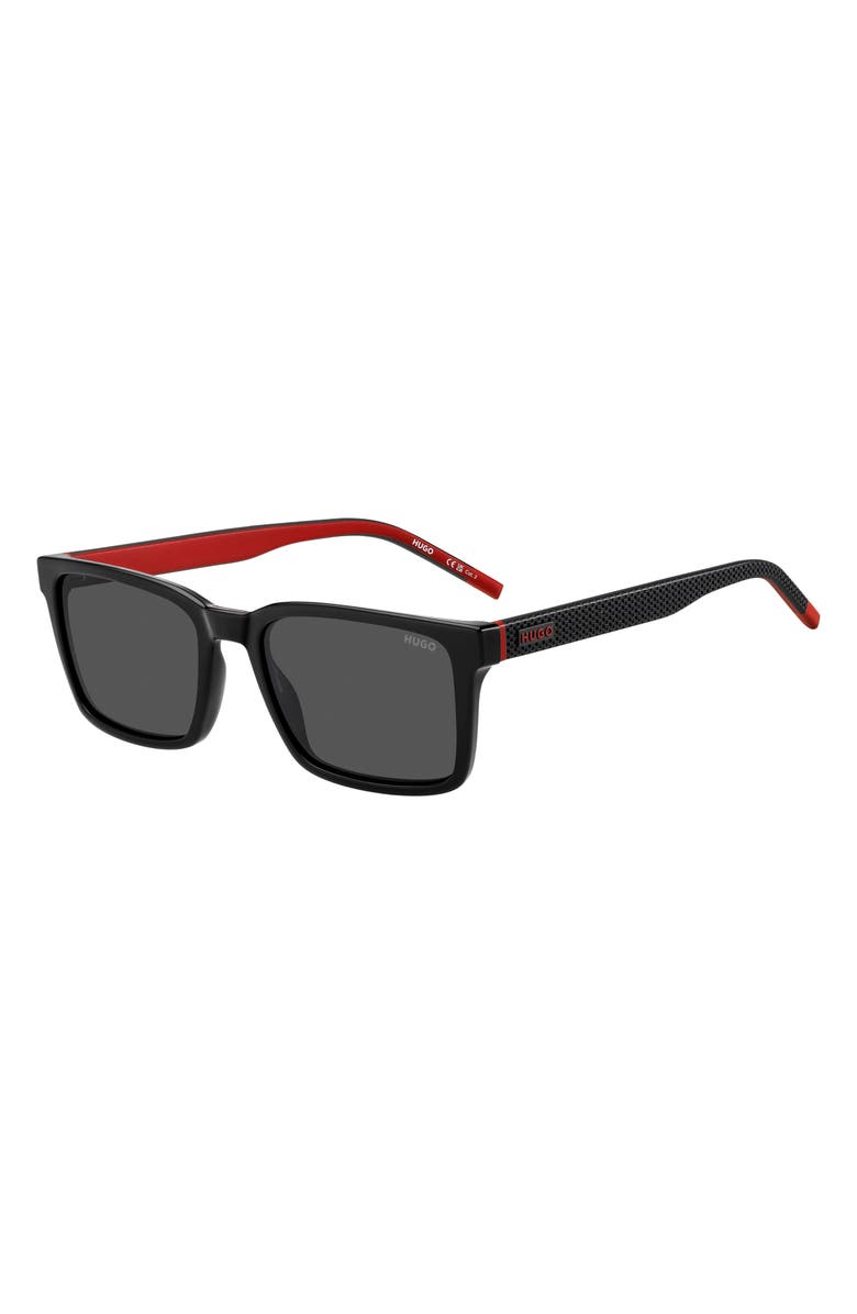 HUGO 55mm Rectangular Sunglasses, Alternate, color, 