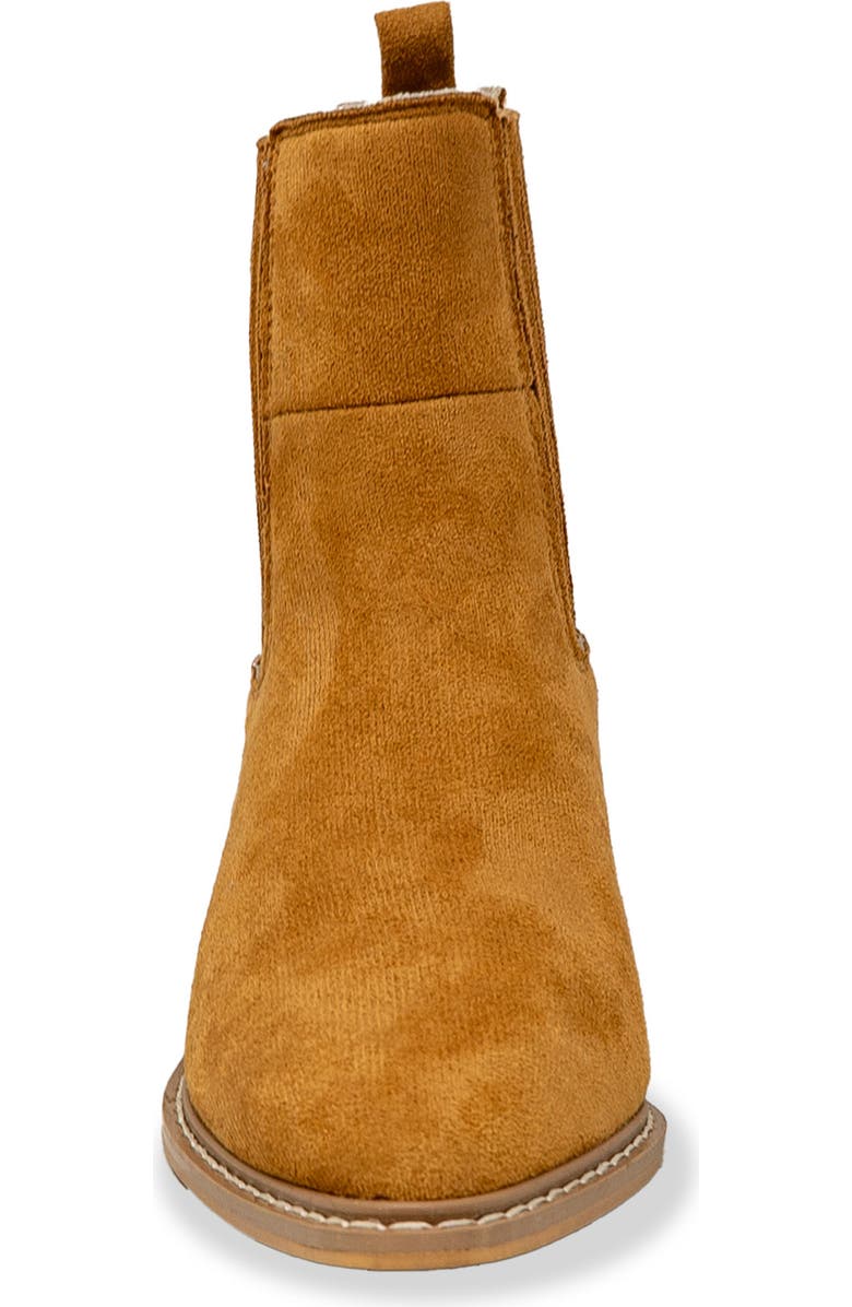 CHASE AND CHLOE Western Block Heel Chelsea Boot, Alternate, color, Tan