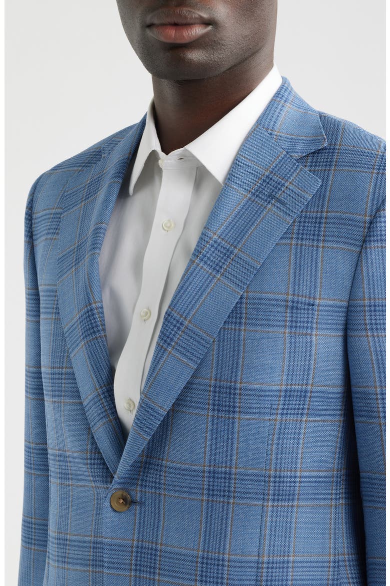 Light Blue Plaid Wool Sport Coat, Alternate, color, BLUE