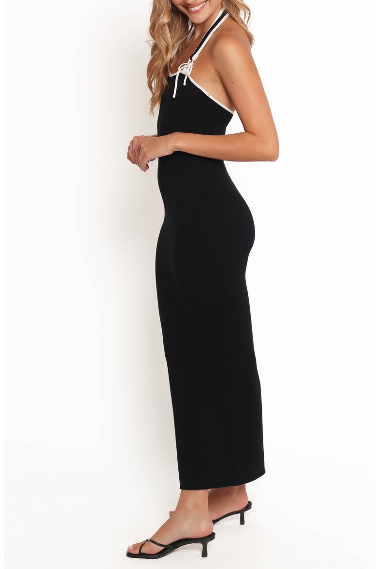 Freja Rib Sleeveless Sweater Dress, Alternate, color, CREAM/ BLACK