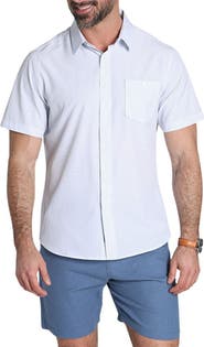 JACHS Classic Fit Short Sleeve Button-Up Tech Shirt