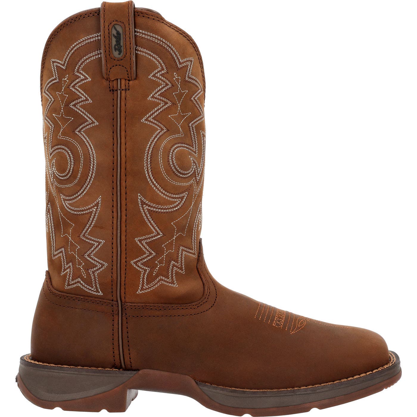 DURANGO Steel Toe Pullon Western Boot, Main, color, Brown