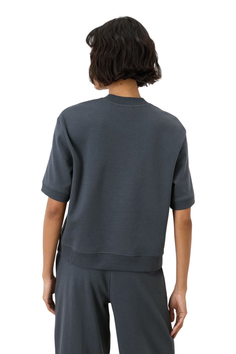 Organic Cotton Airplane Sweatshirt Tee, Alternate, color, Steel Blue