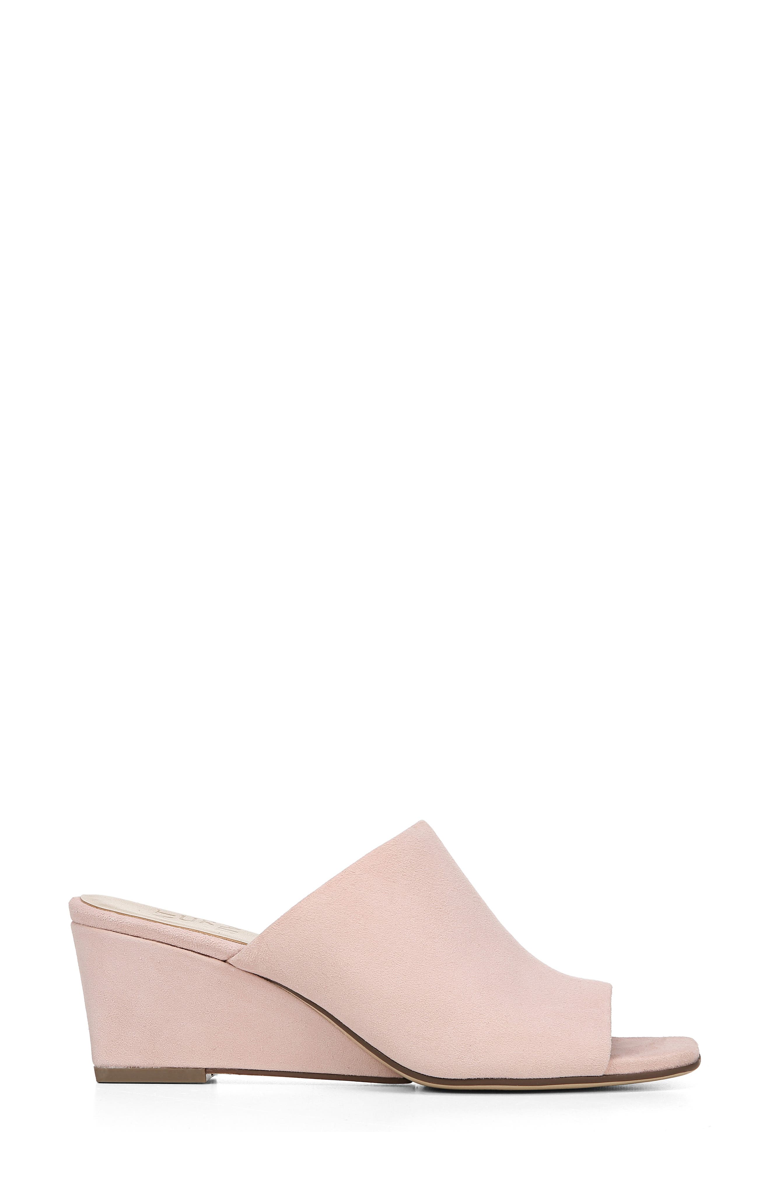Zaya Wedge Slide Sandal, Alternate, color, ROSE PINK LEATHER