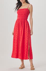 Splendid Kenzie Eyelet Sleeveless Maxi Dress