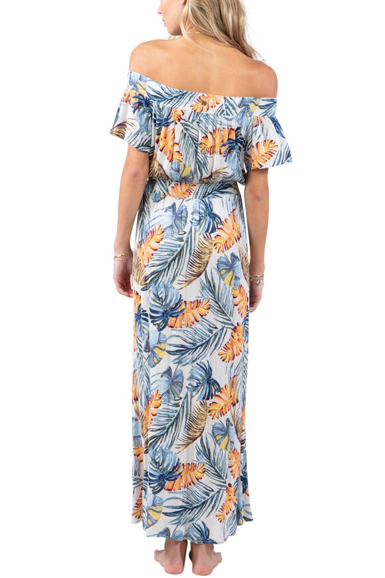 Sayulita Off the Shoulder Maxi Dress, Alternate, color, BONE
