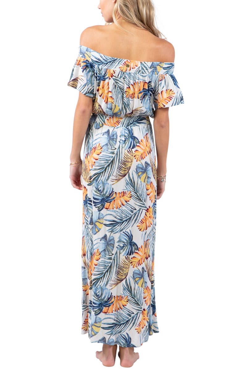 Rip Curl Sayulita Off the Shoulder Maxi Dress, Alternate, color,