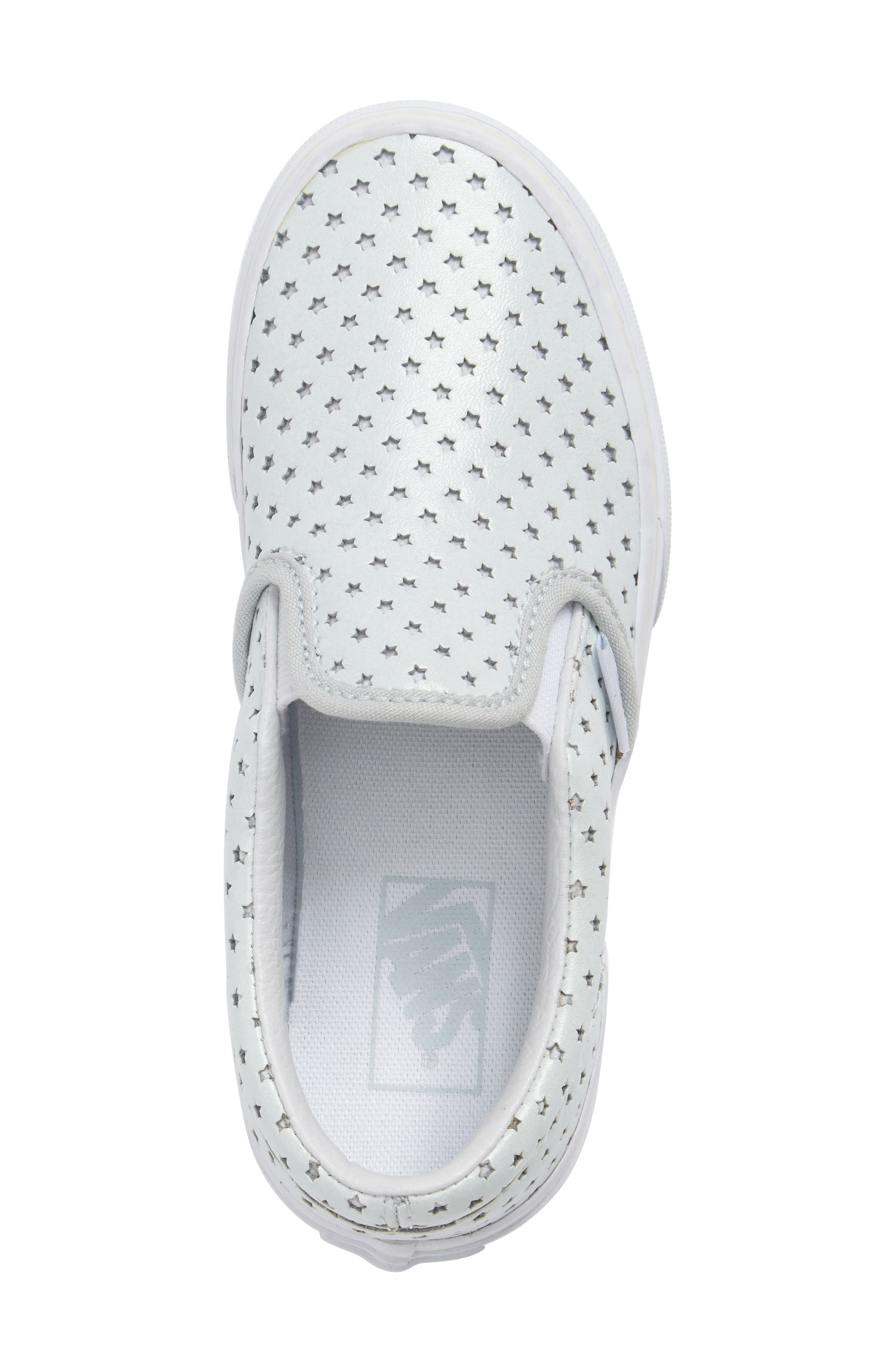 Classic Perforated Slip-On Sneaker, Alternate, color, STARS PEARLIZED LEATHER
