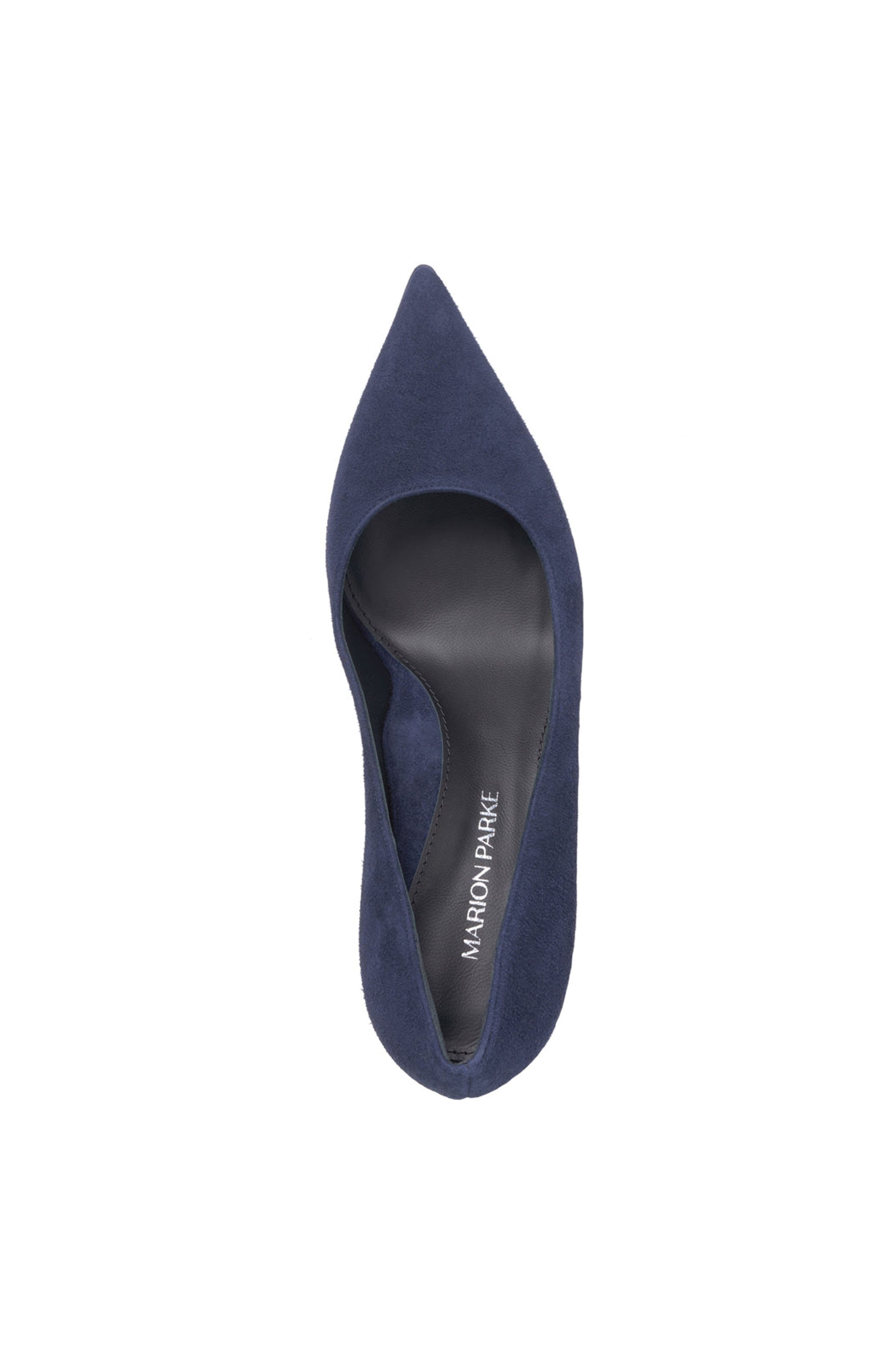 MARION PARKE Classic Pump 45 Suede, Alternate, color, Navy