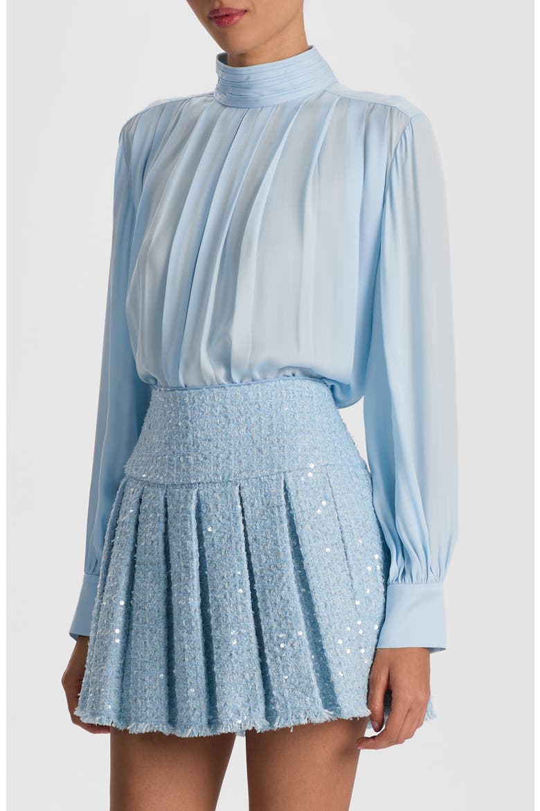 Gertrude Mock Neck Top, Alternate, color, CAROLINA BLUE