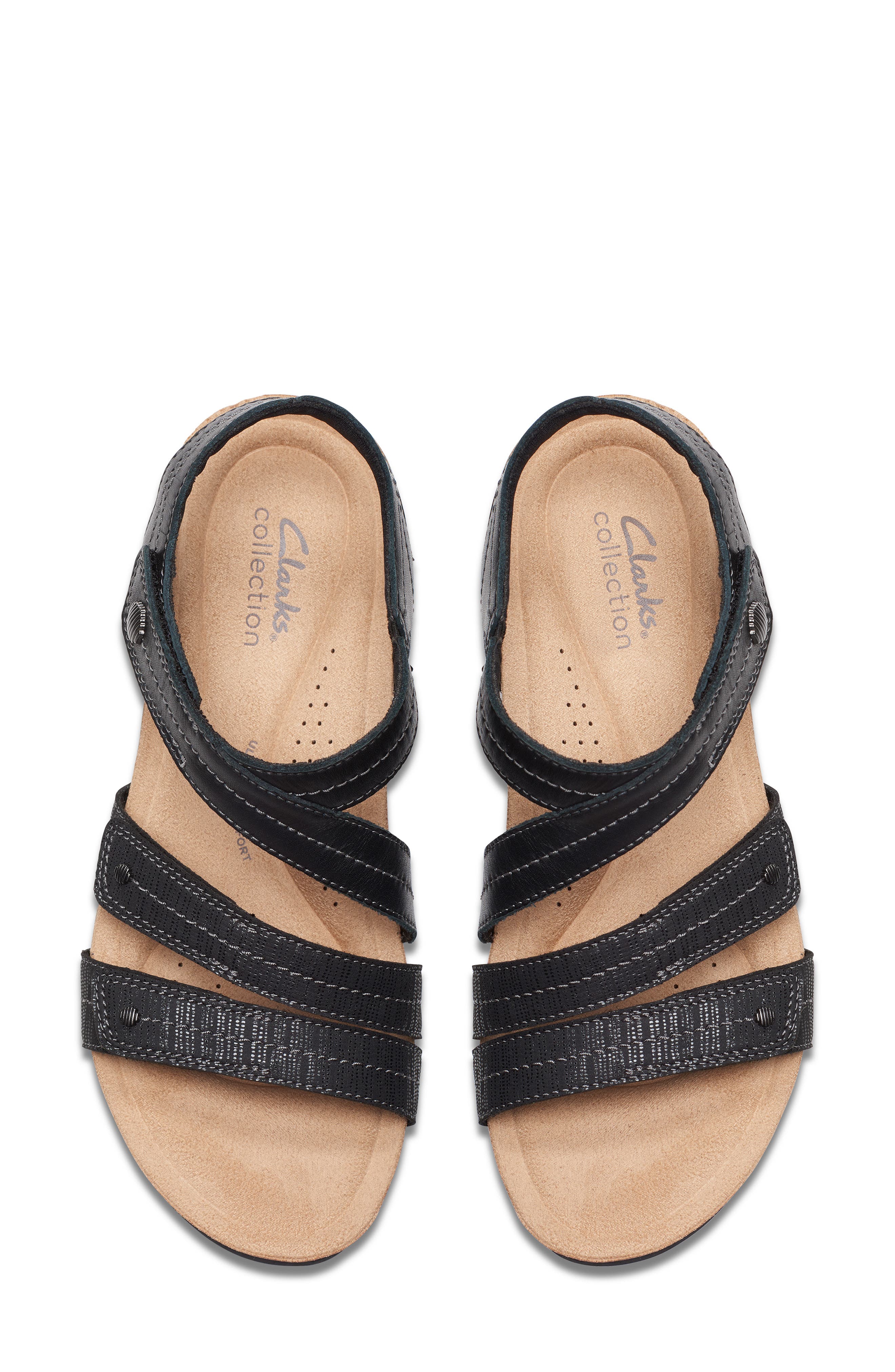 Clarks<sup>®</sup> Calenne Clara Sandal, Alternate, color, Black Combi