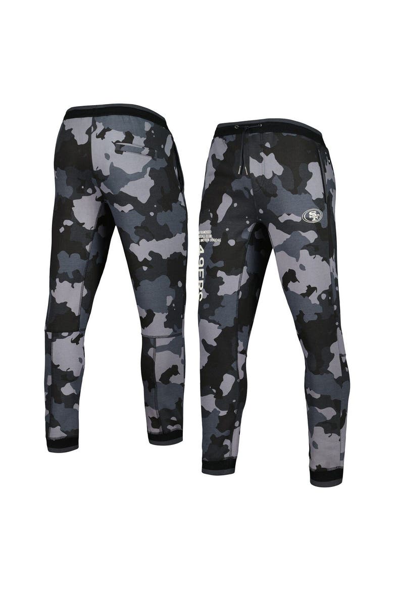 Unisex The Wild Collective Black San Francisco 49ers Camo Jogger Pants, Main, color, Black