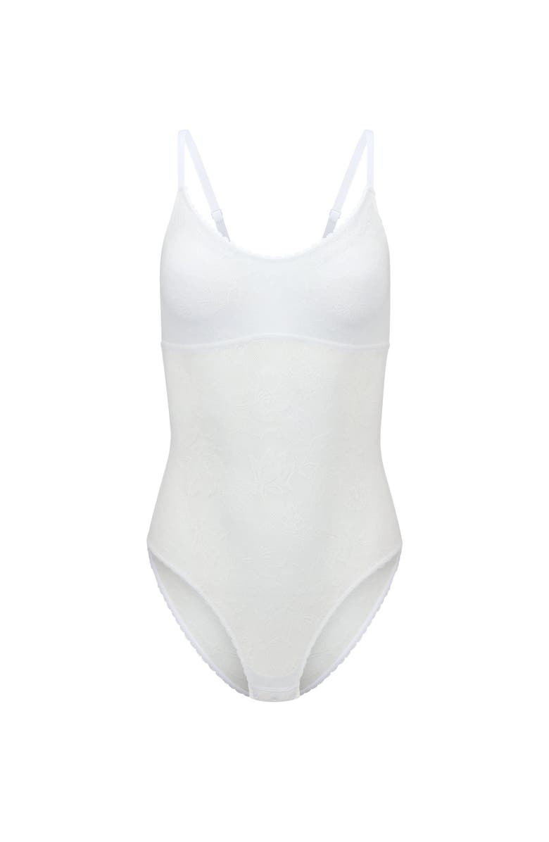 Adore Me Mitzi Smoothing Bodysuit, Alternate, color, White