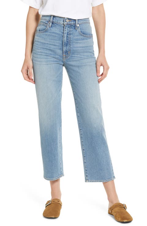 London High Waist Crop Straight Leg Jeans (Love Matters)