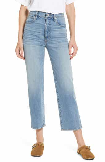 London High Waist Crop Straight Leg Jeans