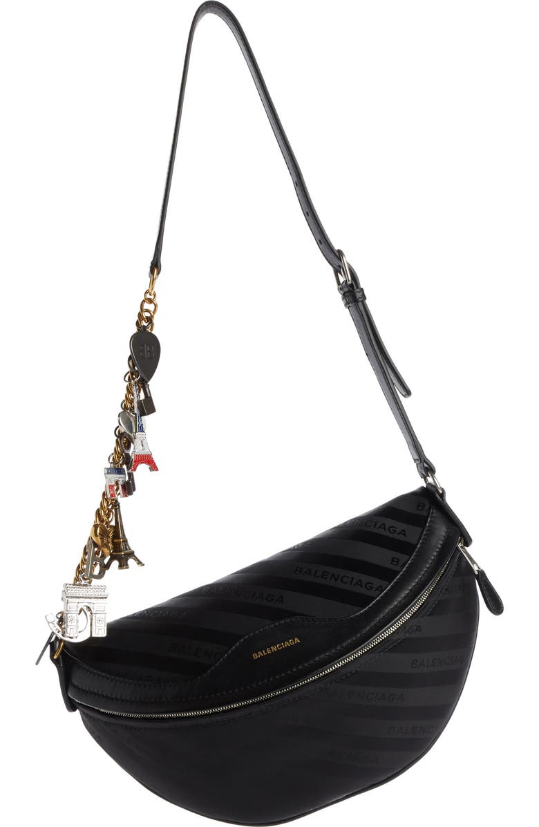 Balenciaga Extra Small Souvenir Logo Belt Bag, Main, color,