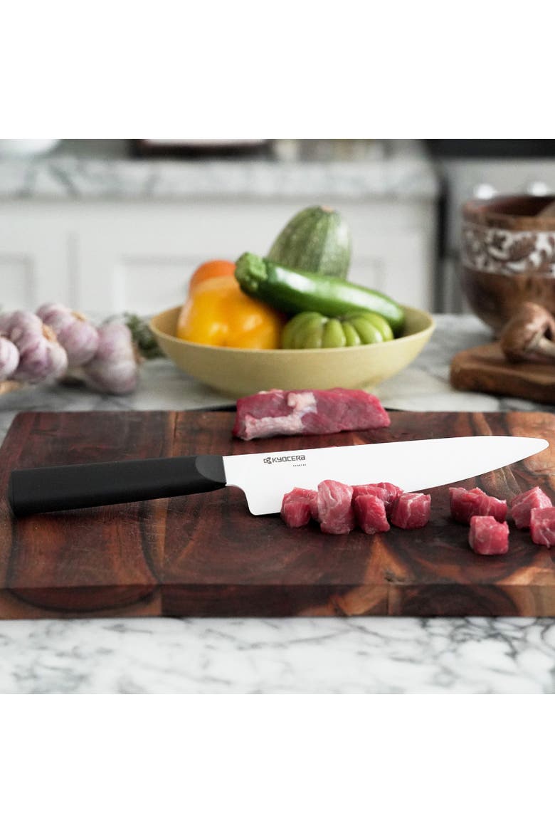 INNOVATIONwhite® 7-Inch Ceramic Chef's Knife, White Blade with Non-Slip Black Handle, Alternate, color, White