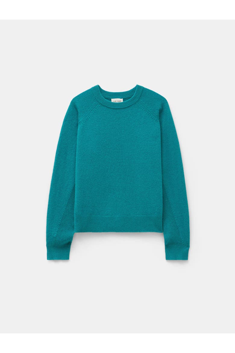 Jasmine Cashmere Rib Detail Sweater, Alternate, color, Green