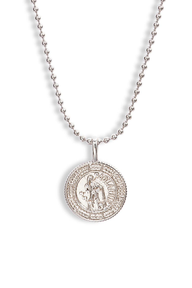 Zodiac Pendant Necklace, Main, color, SILVER- SAGITTARIUS