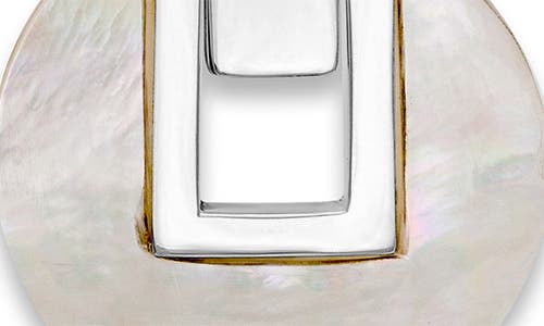 Samuel B. Round Hinge Earrings In White