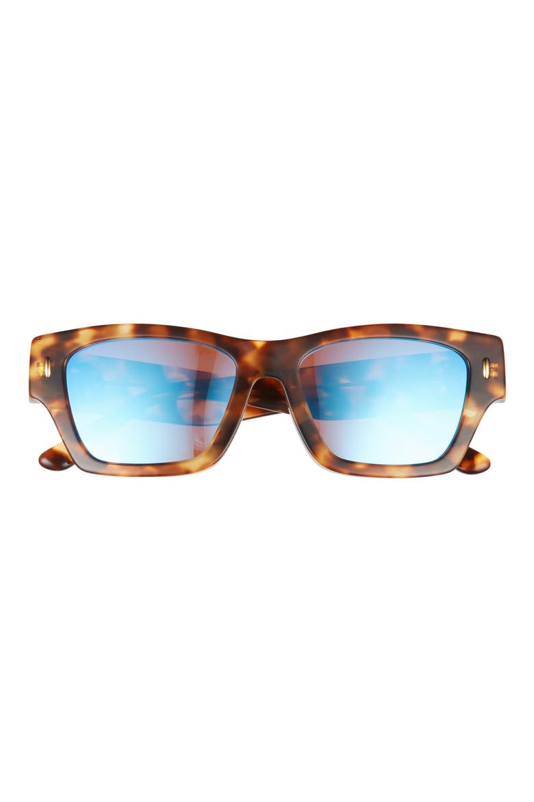 52mm Rectangular Sunglasses, Main, color, RED