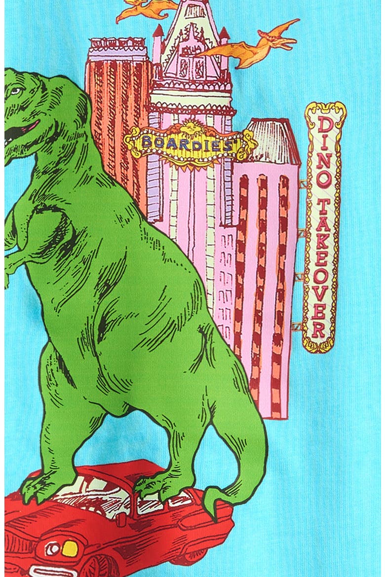 Kids' Dino Takeover Cotton Graphic T-Shirt, Alternate, color, BLUE