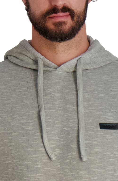 Karl Lagerfeld Paris Logo Patch Hoodie In Gray