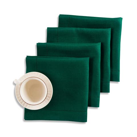 Linen Dinner Napkins - Medium Weight Hemstitch, 20" x 20" Inch