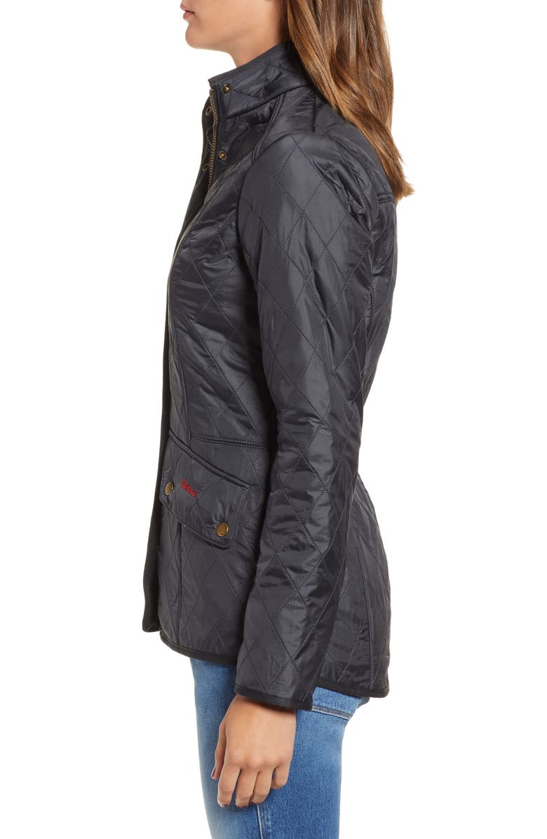 Barbour Cavalry Fleece Lined Quilted Jacket, Alternate, color, Navy