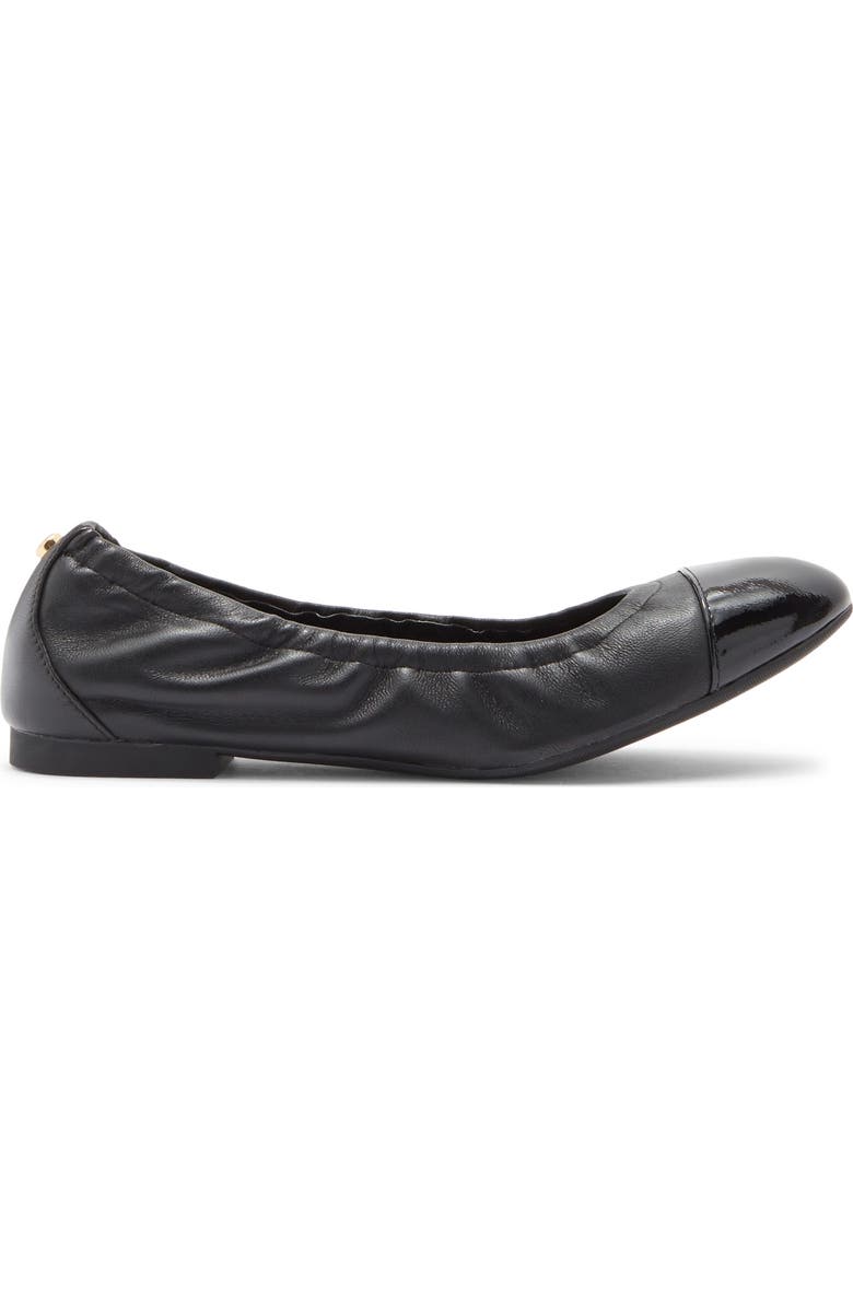 Stuart Weitzman Gabby Foldable Ballet Flat, Alternate, color, Black