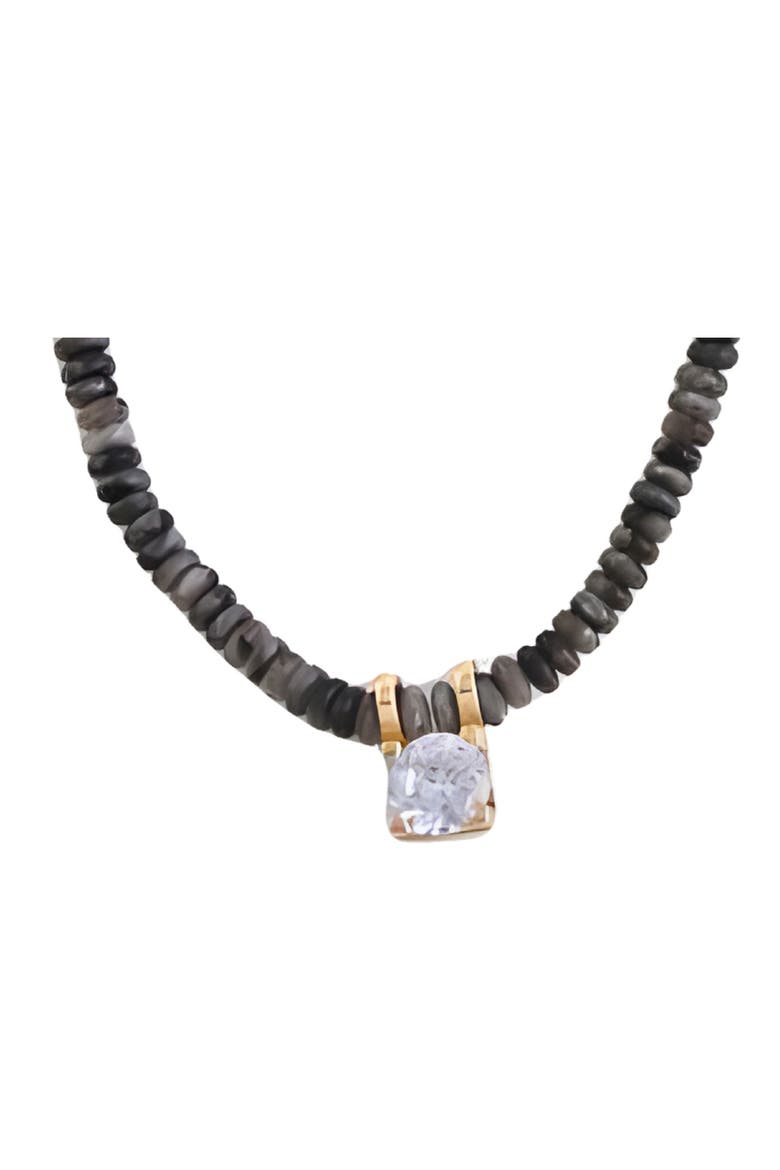 Elizabeth Beaded Necklace, Alternate, color, GRAY