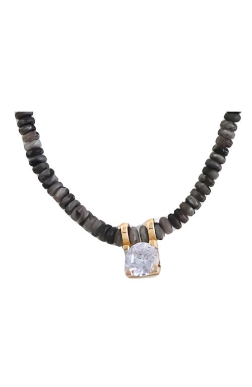 Macrae & Co . Elizabeth Beaded Necklace In Gray