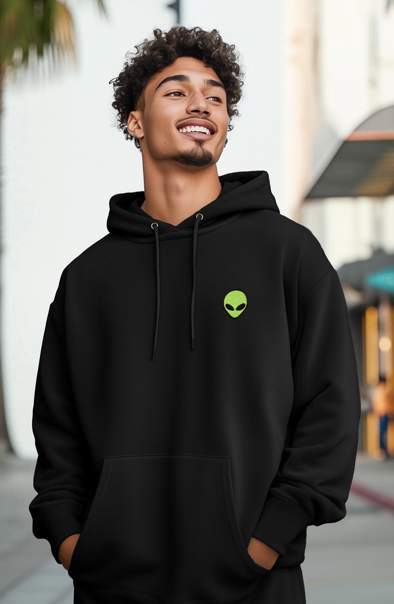 Dalix Alien All Day Hoodie, Alternate, color, Black
