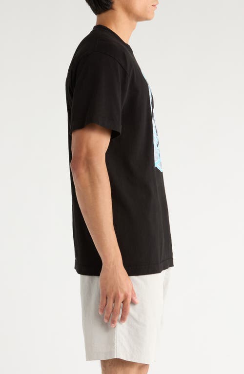 Afield Out Descend Cotton Graphic T-shirt In Black