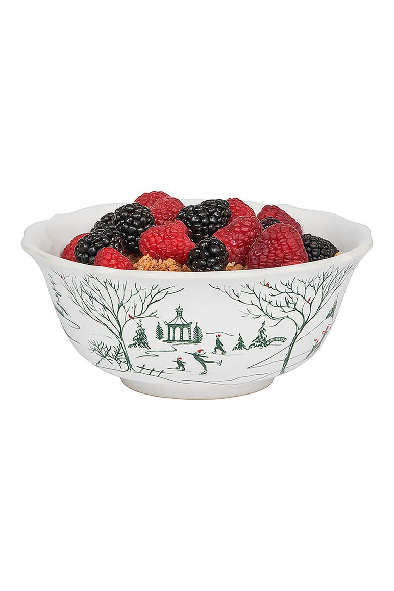 Country Estate Winter Frolic Ice Cream Bowl, Alternate, color, EVERGREEN