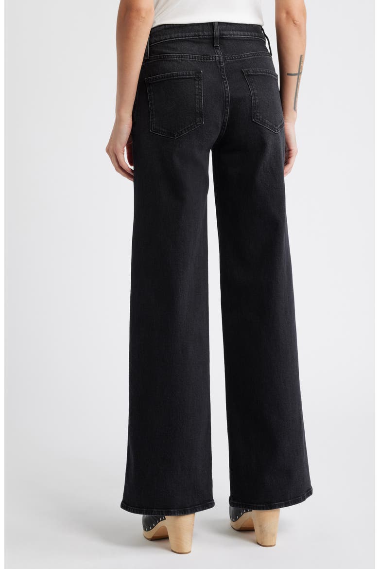 High Rise Wide Leg Jeans, Alternate, color, BLACK WASH