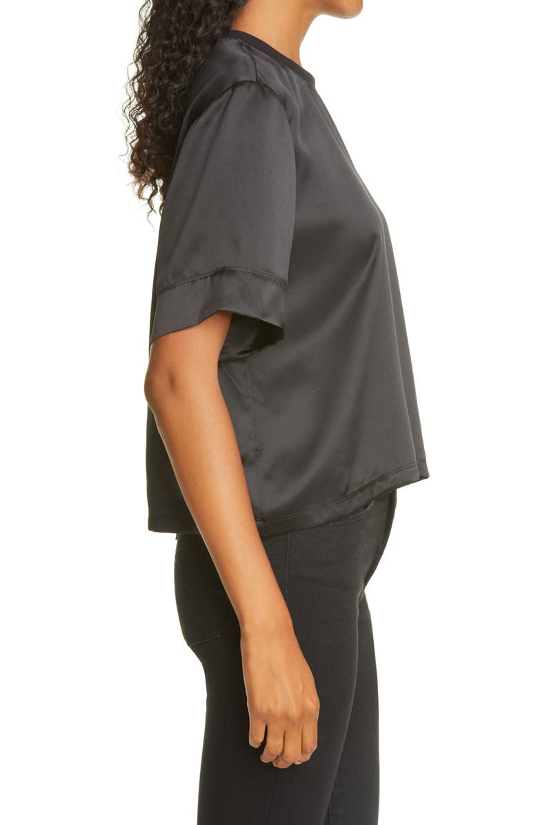 ATM Anthony Thomas Melillo Boy Cut Silk Charmeuse T-Shirt, Alternate, color, 