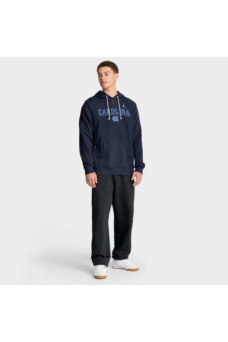 Men's Jordan Brand Navy North Carolina Tar Heels 2025 Sideline Standard Issue Dri-FIT Hoodie, Alternate, color, Navy