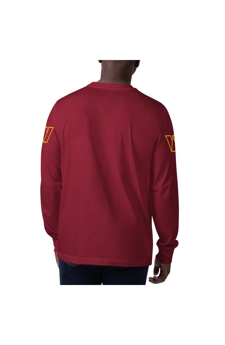 STARTER Men's Starter Burgundy Washington Commanders Clutch Hit Long Sleeve T-Shirt, Alternate, color, Burgundy