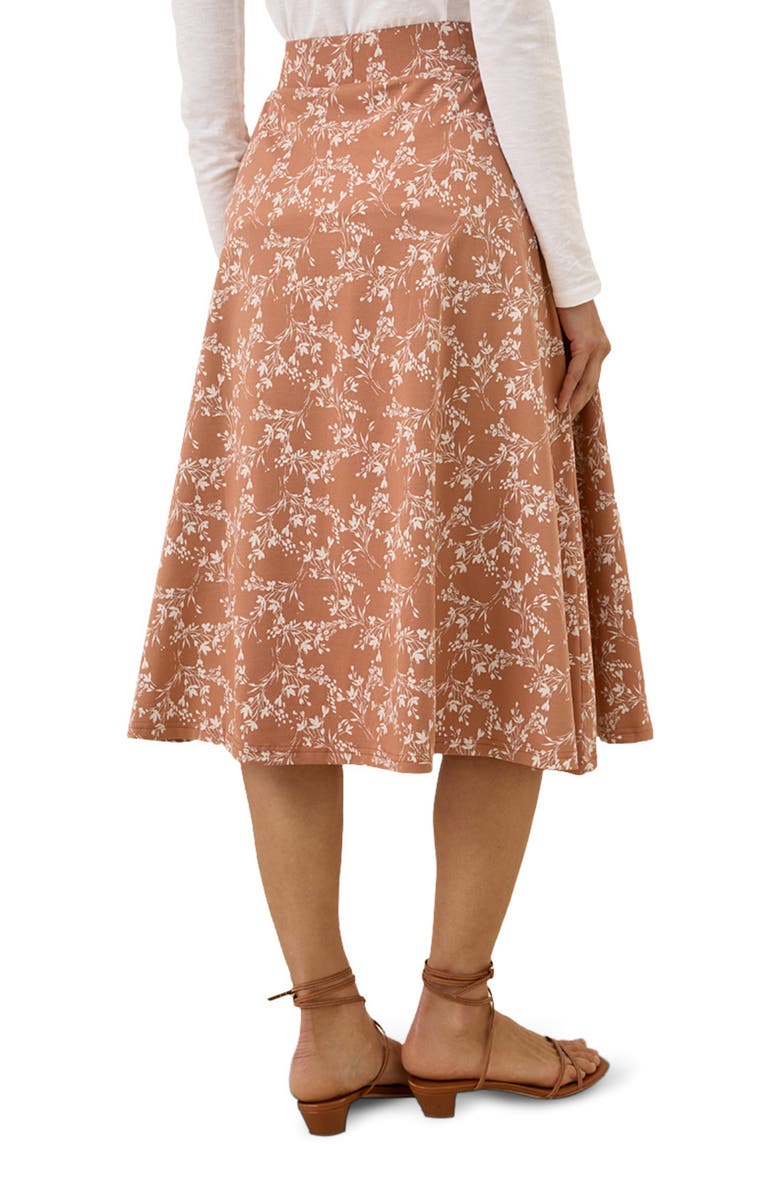 Pact Fit & Flare Midi Skirt, Alternate, color,