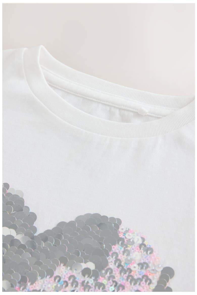 Kids' Sequin Heart Long Sleeve T-Shirt, Alternate, color, WHITE