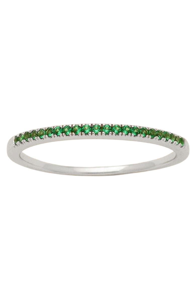 MADE BY MARY Birthstone Stacking Ring, Main, color, Silver