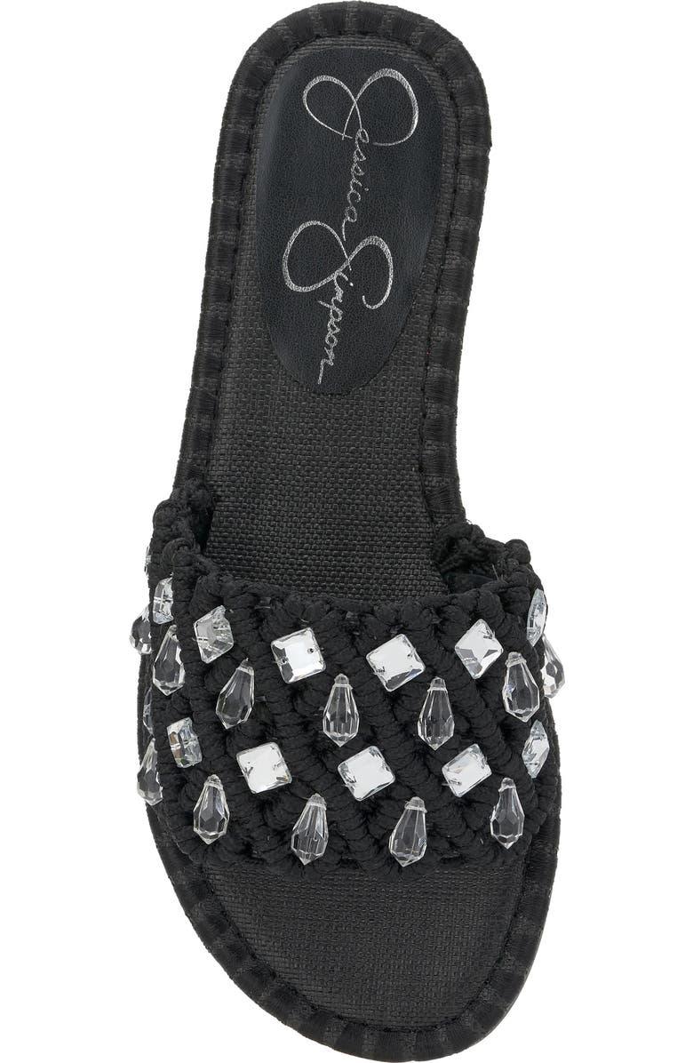 Jessica Simpson Brennara Crystal Embellished Slide Sandal, Alternate, color,