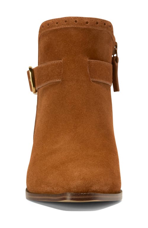 Cole Haan Norella Buckle Suede Boot In Brown
