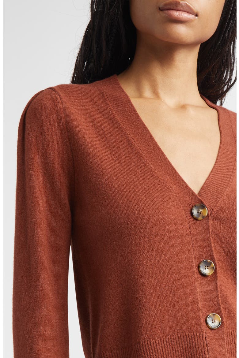 Solene Cashmere Cardigan, Alternate, color, ORANGE BRANDY
