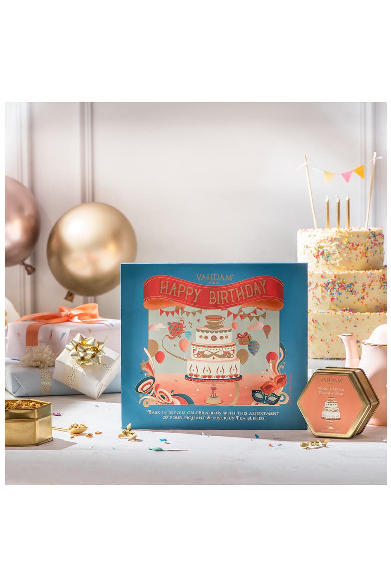 Happy Birthday Assorted Teas Gift Set, Alternate, color, DARK BLUE