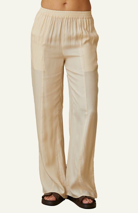 Pull On Cupro Blend Pants